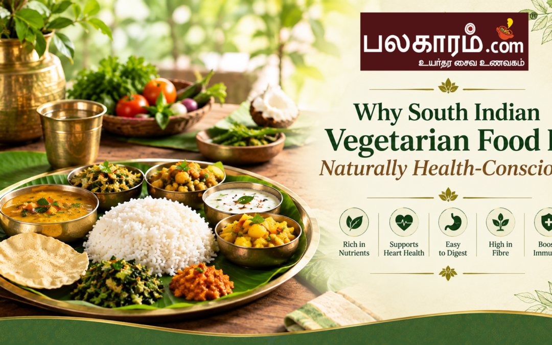 Traditional South Indian vegetarian thali with rice, sambar, vegetables, and curd showing healthy balanced meal